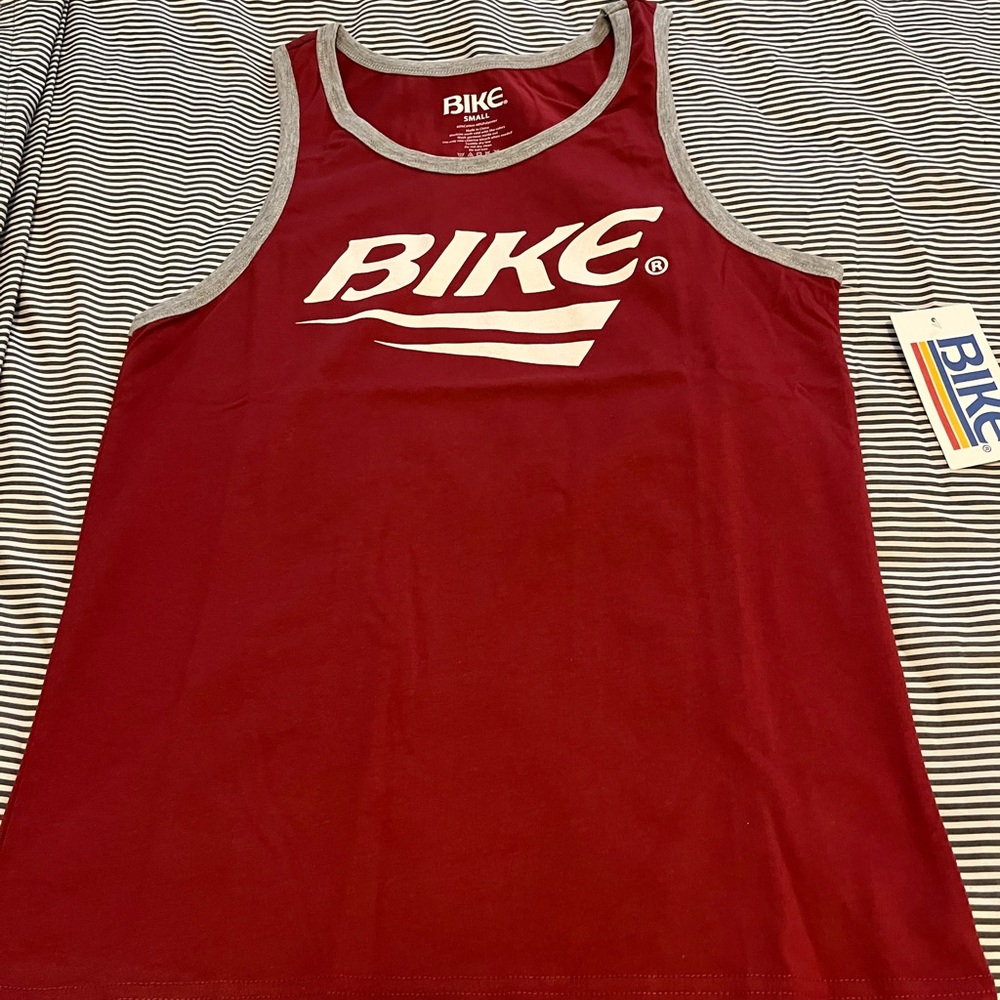 Bike Athletic Ringer Tank in Winery (red)